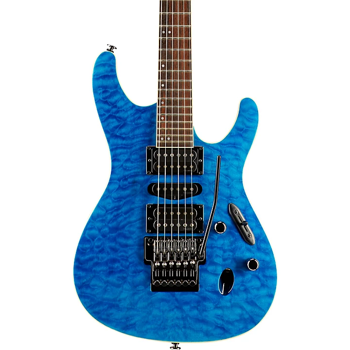 S Prestige S6570Q 6 string Electric Guitar Natural Blue
