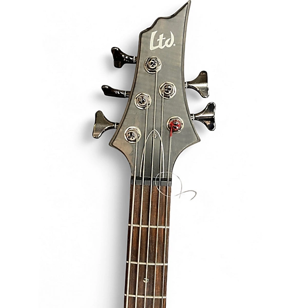 Used ESP LTD B205SM 5 String Grey Electric Bass Guitar