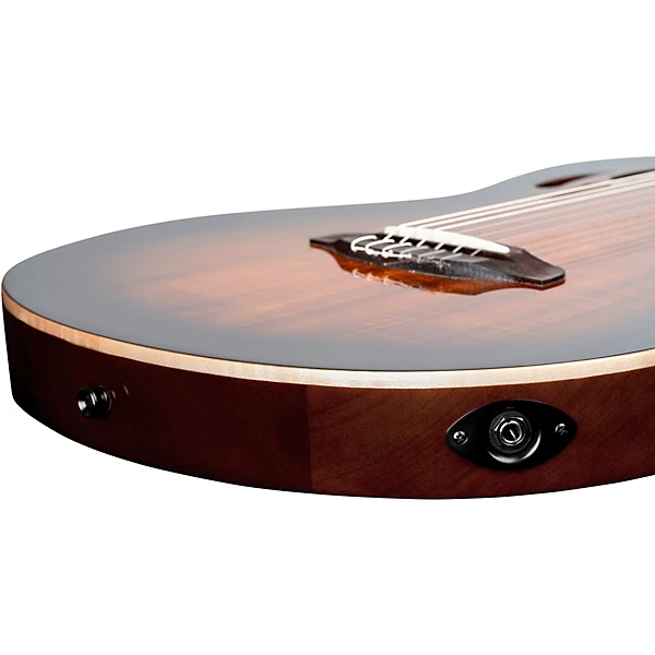 Ortega RTPDLX Acacia Nylon String Acoustic Electric Guitar Tobacco Burst