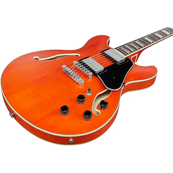 Ibanez Artcore AS73 Semi Hollow Electric Guitar Transparent Tangerine Flat