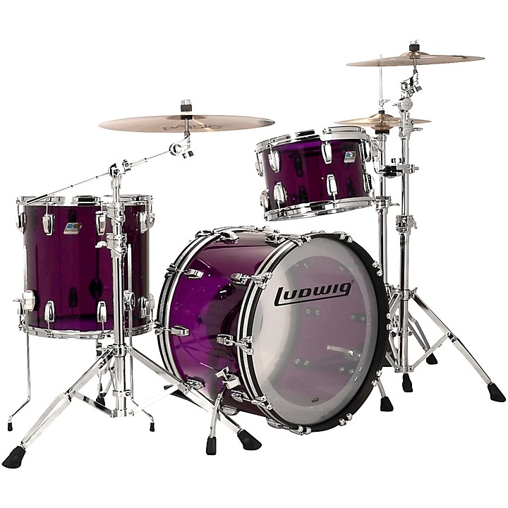 Ludwig Vistalite 3 Piece Fab Shell Pack With 22\