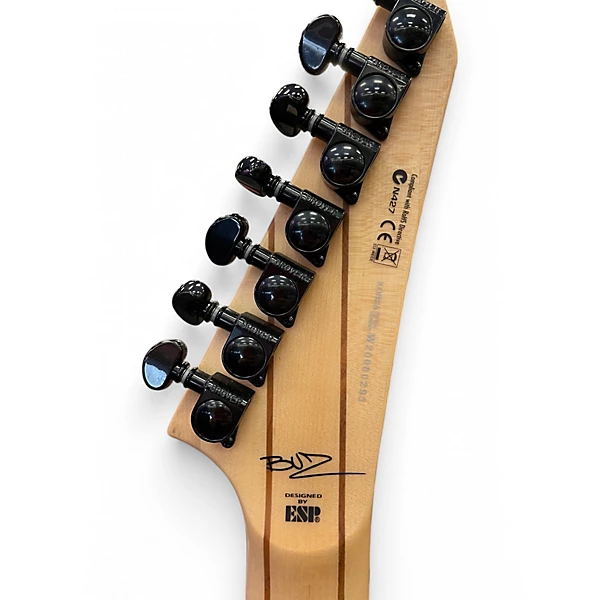 Used ESP BUZ 7 Trans Black Solid Body Electric Guitar