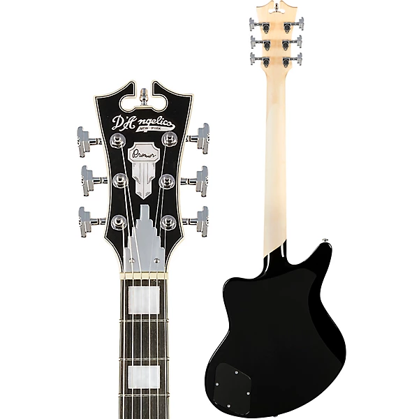 D'Angelico Premier Series Bedford Electric Guitar with Stopbar Tailpiece Black