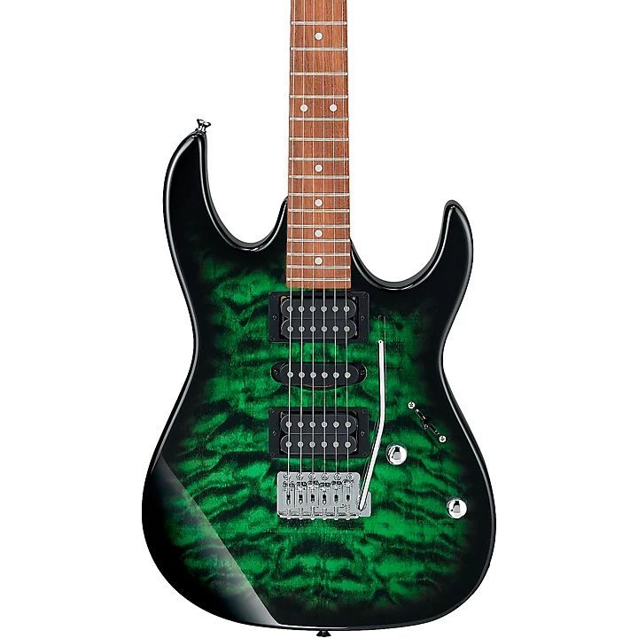 GRX70QA GIO RX Series Electric Guitar Transparent Green Burst