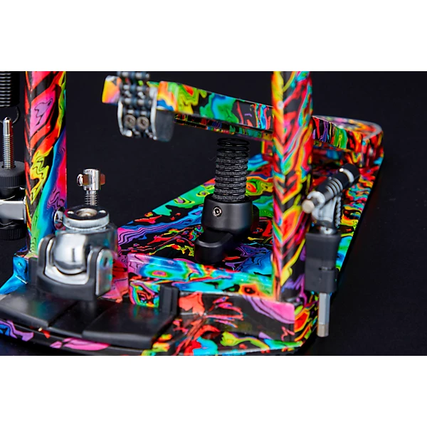 Limited Edition 50th Anniversary Iron Cobra Power Glide Psychedelic Rainbow Double Pedal