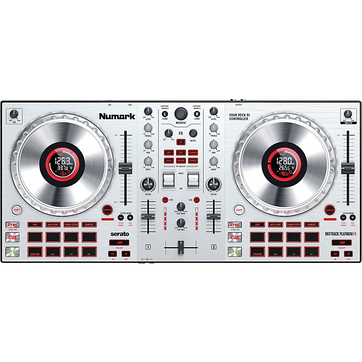 Mixtrack Platinum FX Silver DJ Controller With In Wheel Display