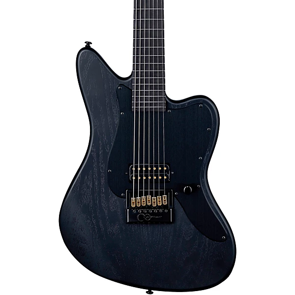 LTD Alex Wade XJ Evertune Baritone Electric Guitar Open Grain Black Satin