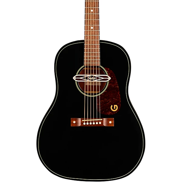 Deltoluxe Dreadnought Acoustic Electric Guitar Black Top