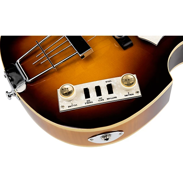 Hofner Ignition Series Short Scale Violin Bass Guitar with Cavern Pickup Spacing Sunburst