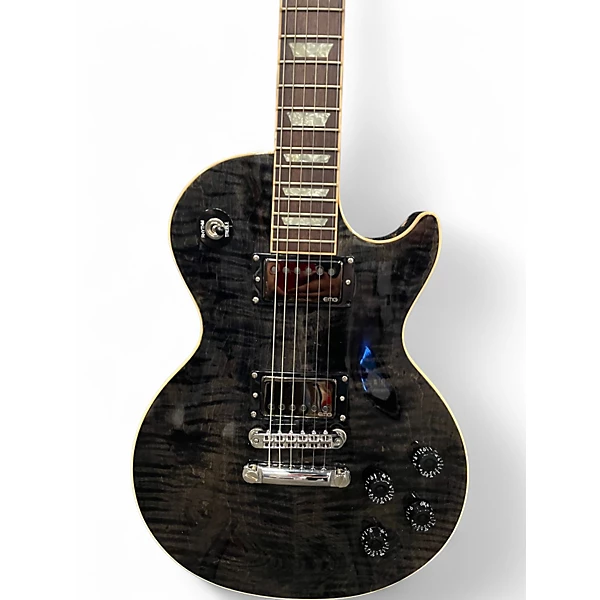 Used Gibson Les Paul Standard black smoke quilt top Solid Body Electric Guitar