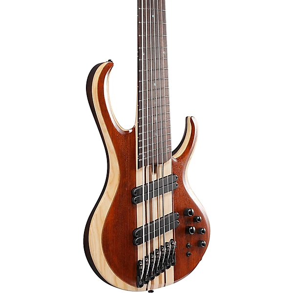 Ibanez BTB7MS 7 String Multi Scale Electric Bass Guitar Natural Mocha Low Gloss
