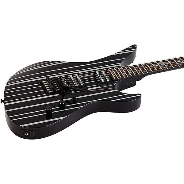 Schecter Guitar Research Synyster Gates Standard Electric Guitar Gloss Black with Silver Pinstripes