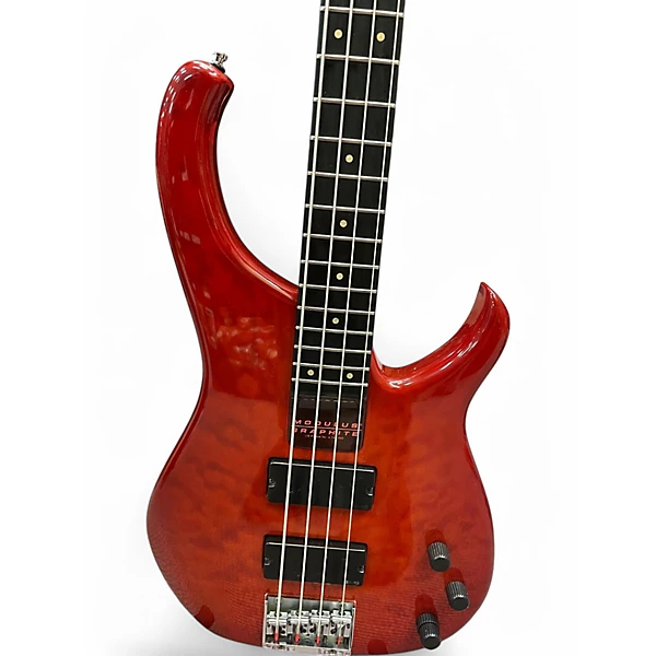 Modulus Guitars Vintage Vintage 2000s Modulus Guitars Quantum Trans Red Electric Bass Guitar.gc