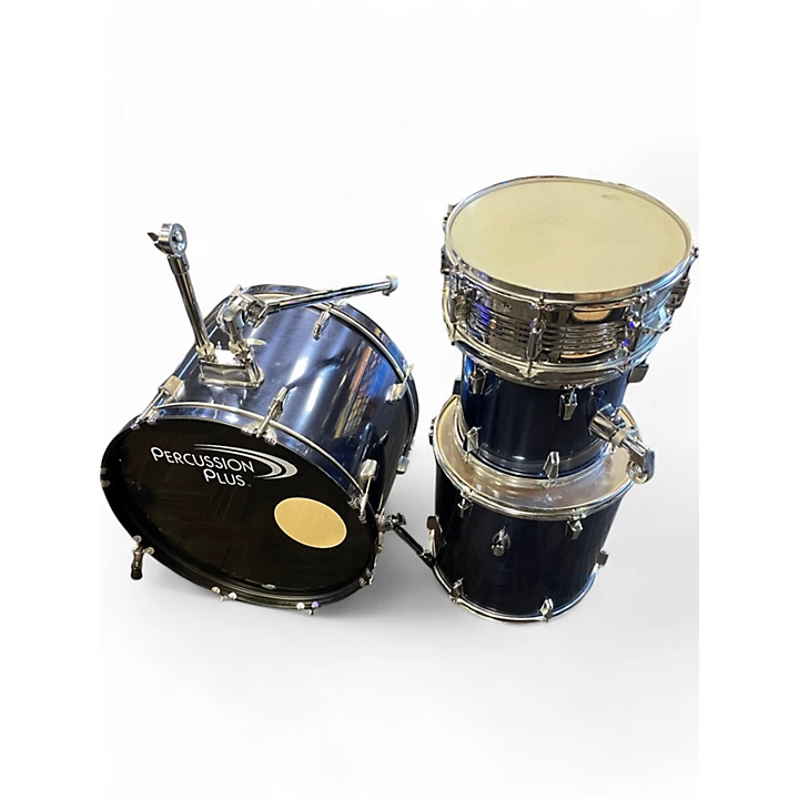 Percussion Plus Used Percussion Plus 4 Piece DRUM SET Blue Drum Kit.gc