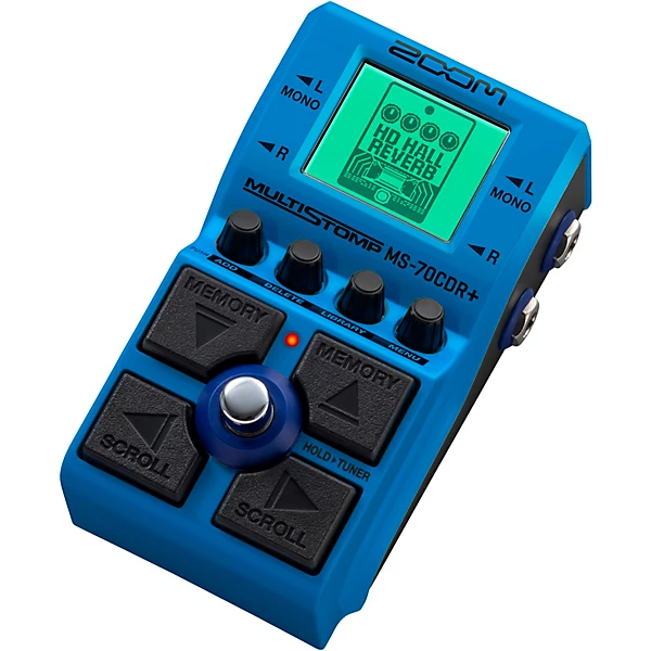 Zoom MS 70CDR+ MultiStomp Chorus/Delay/Reverb Effects Pedal Blue