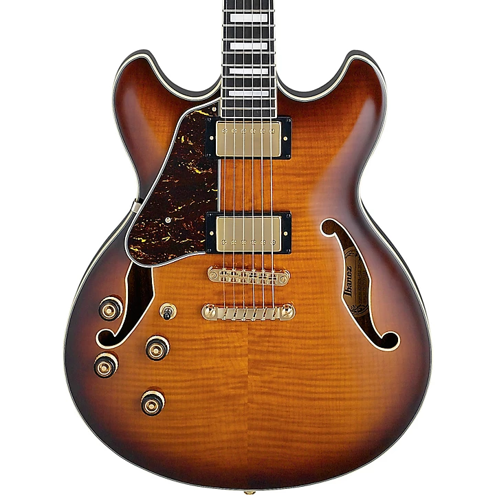 AS93FML Artcore Expressionist Series Semi Hollow Left Handed Electric Guitar Violin Sunburst