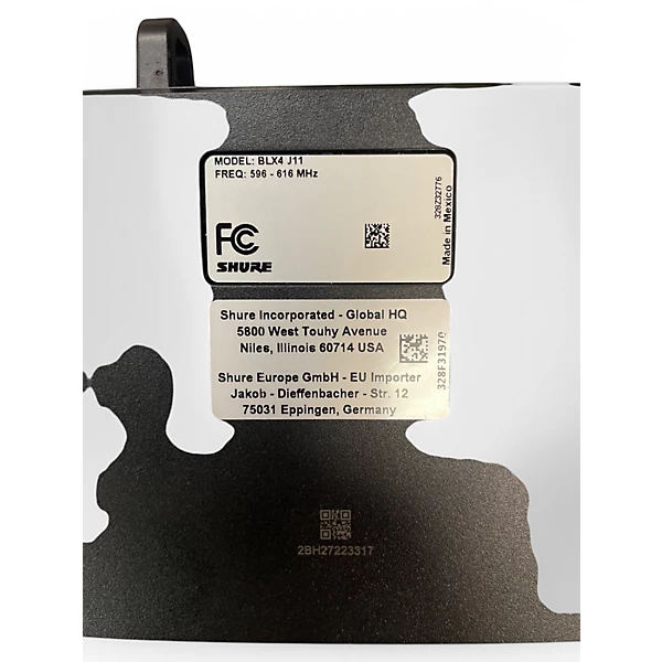 Shure Used Shure PG58 Handheld Wireless System.gc