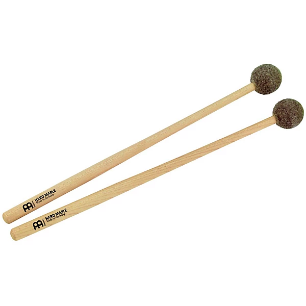 Percussion Mallet Pair with Small Felt Tips Maple Handle