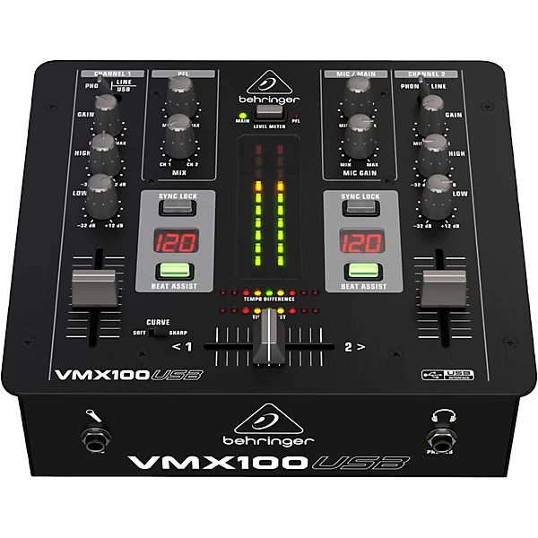 VMX100USB Professional 2 Channel DJ Mixer
