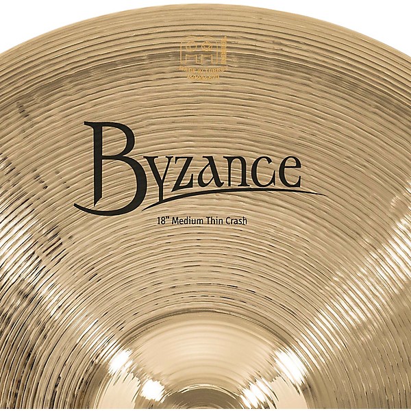 MEINL Byzance Medium Thin Crash Brilliant Cymbal 18 in.