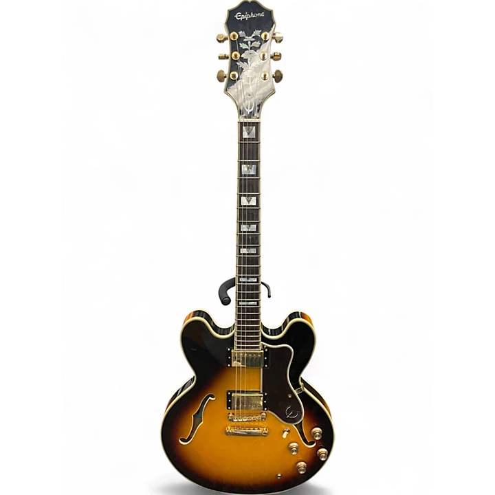 Used Epiphone Sheraton II Pro 2 Color Sunburst Hollow Body Electric Guitar