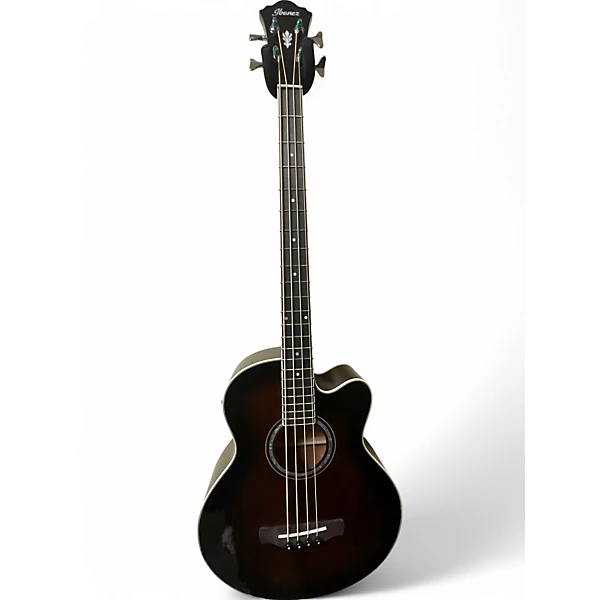 Used Ibanez AEB10E TOBACCO BURST Acoustic Bass Guitar