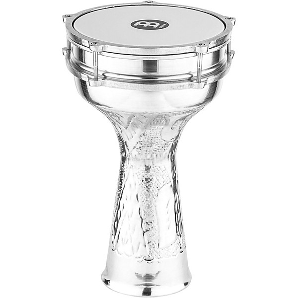 Aluminum Hand Hammered Darbuka Silver 8 in