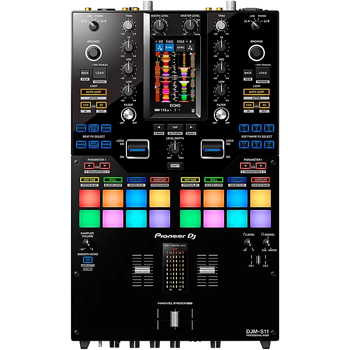 DJM S11 2 Channel Battle Mixer for Serato DJ rekordbox With Performance Pads