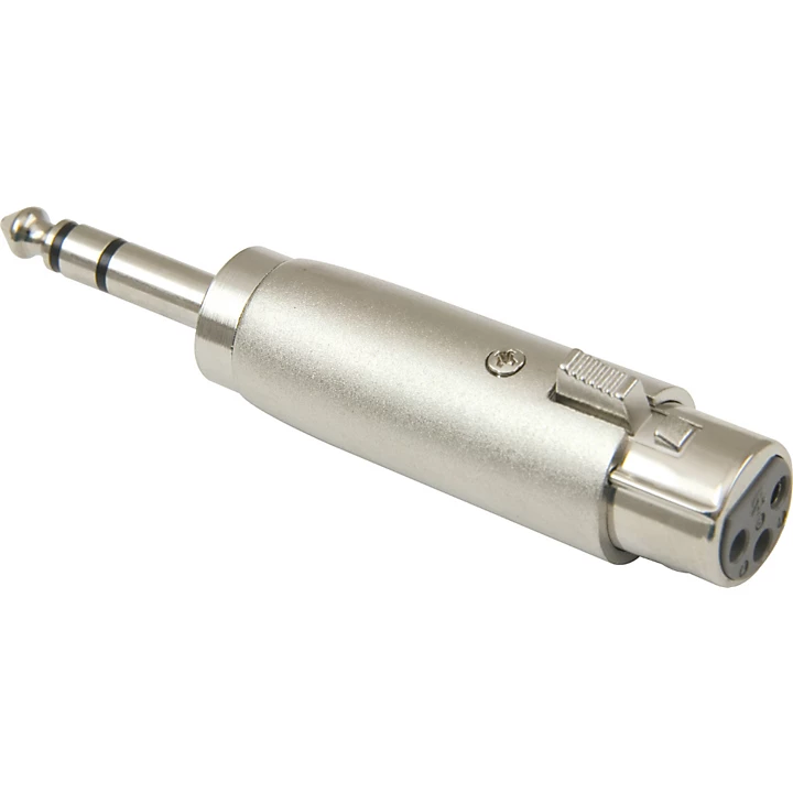 XLR Female to 1 4 Male Stereo Adapter Nickel