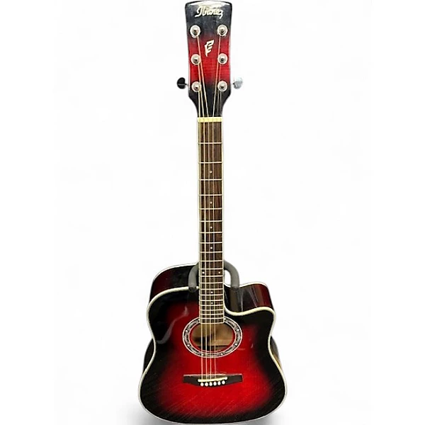 Ibanez Used Ibanez PF28ECE Crimson Red Burst Acoustic Electric Guitar.gc