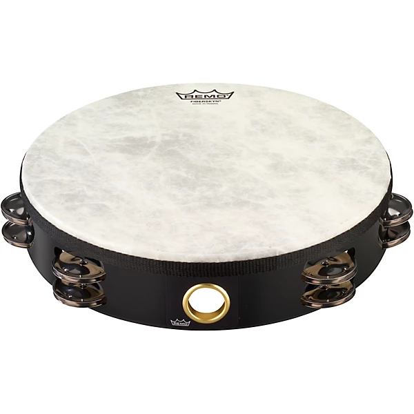 Remo Fixed Head Tambourine Black 10 in.