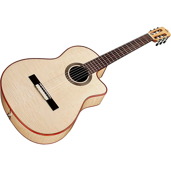 Cordoba Fusion 12 Exotic Top Nylon String Classical Acoustic Electric Guitar White Sands