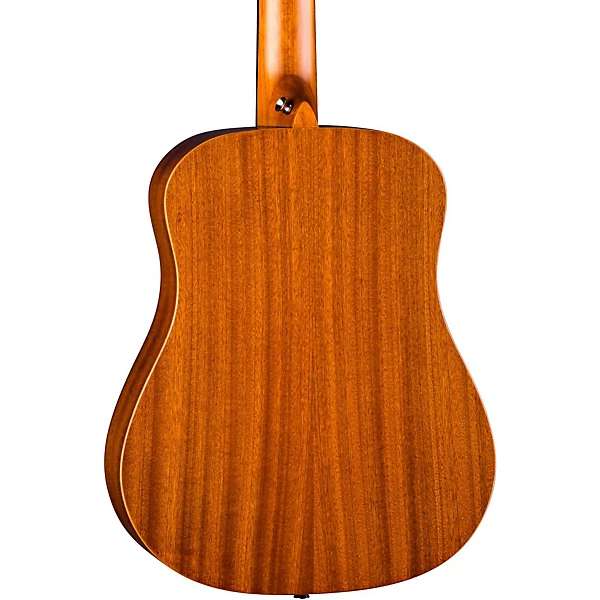 Luna Safari Tattoo 3/4 Size Travel Guitar Satin Mahogany