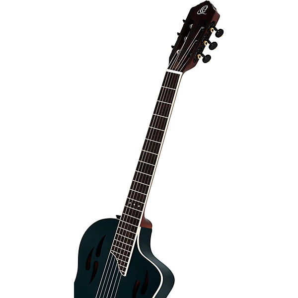 Ortega RTPSTD Nylon String Acoustic Electric Guitar Satin Black