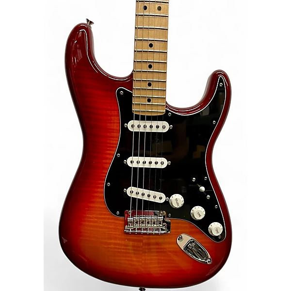 Used Fender Player Stratocaster Plus Top Sunburst Solid Body Electric Guitar