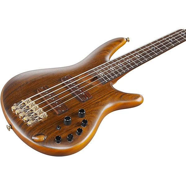 Ibanez Prestige SR5505 5 String Electric Bass Guitar Mocha Flat
