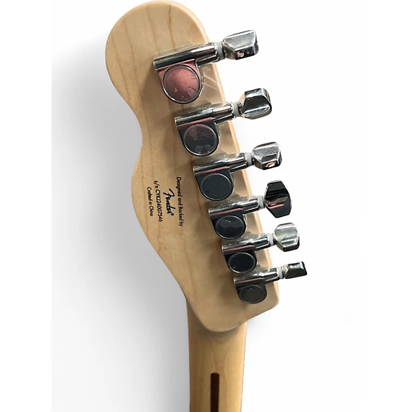 Used Squier Limited Edition Affinity Series Telecaster Thinline Metallic Black Hollow Body Electric Guitar