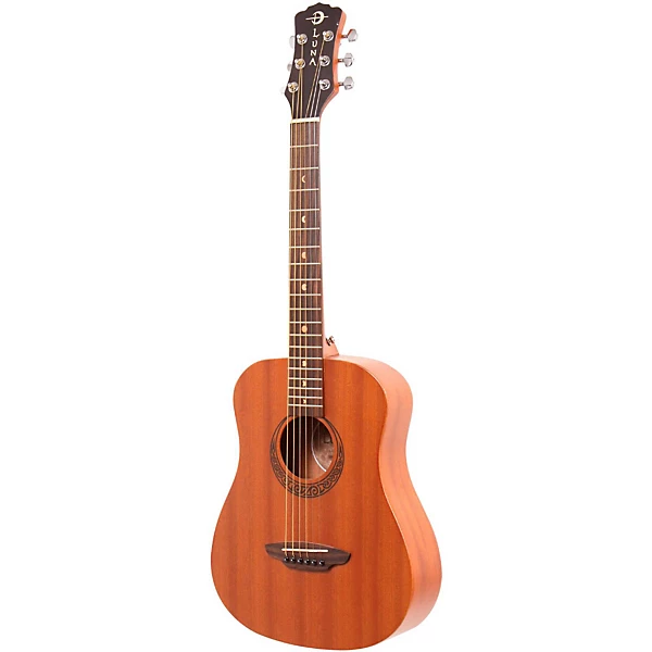 Muse Safari Series Mahogany 3 4 Dreadnought Travel Acoustic Guitar Natural