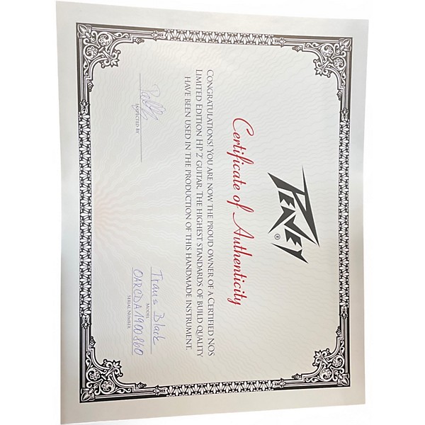 Used Peavey NOS LIMITED EDITION HP 2 Trans Black Solid Body Electric Guitar