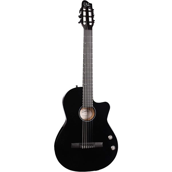 Arena Pro CW Limited Edition Nylon String Classical Acoustic Electric Guitar Onyx Black