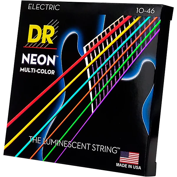 Hi Def NEON Multi Color Coated Medium Electric Guitar Strings