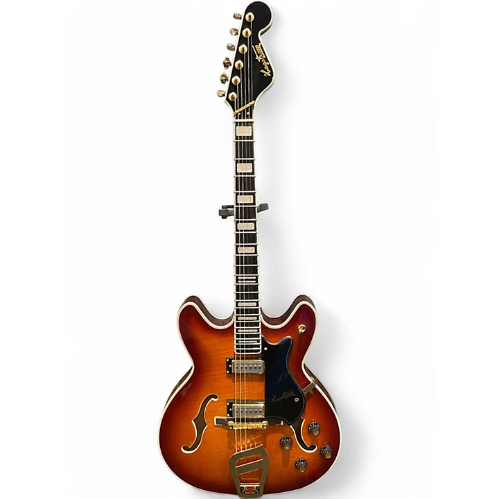 Hagstrom Used Hagstrom 67 Viking II Limited Edition Vintage Sunburst Solid Body Electric Guitar.gc