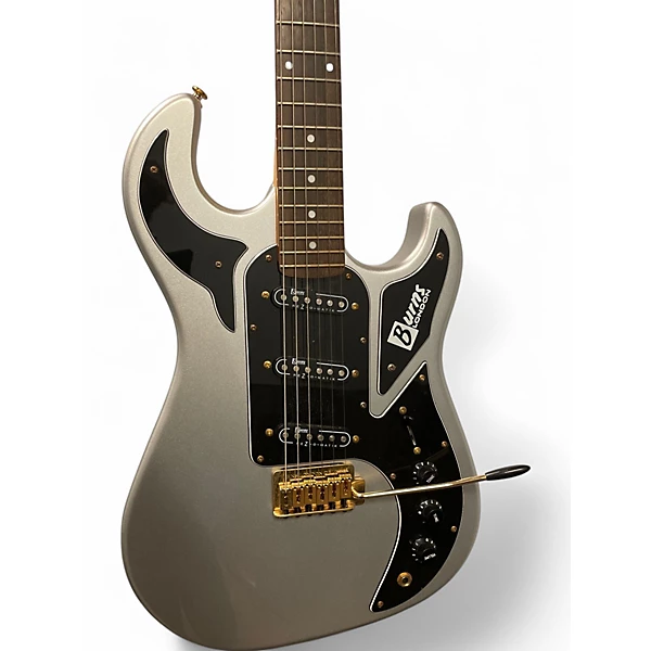 Used Burns london club series Silver Solid Body Electric Guitar