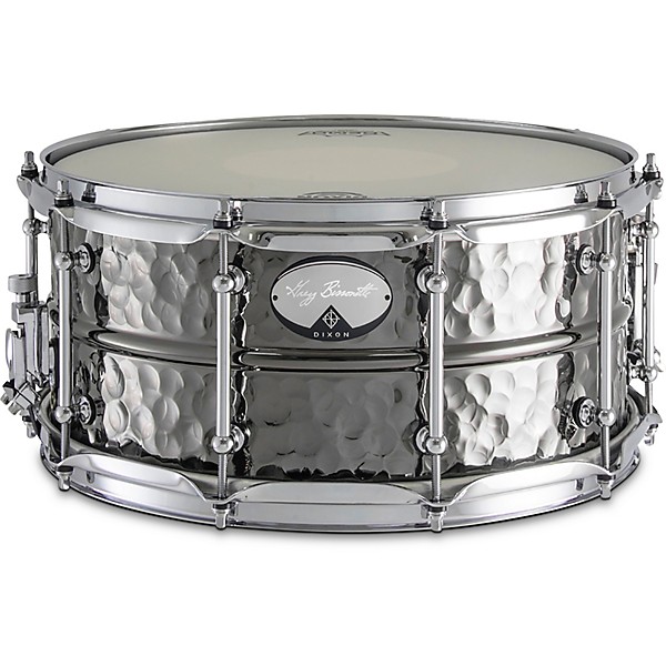 Dixon Artisan Bissonette Signature Black Nickel Plated Hammered Brass Snare Drum 14 x 6.5 in.