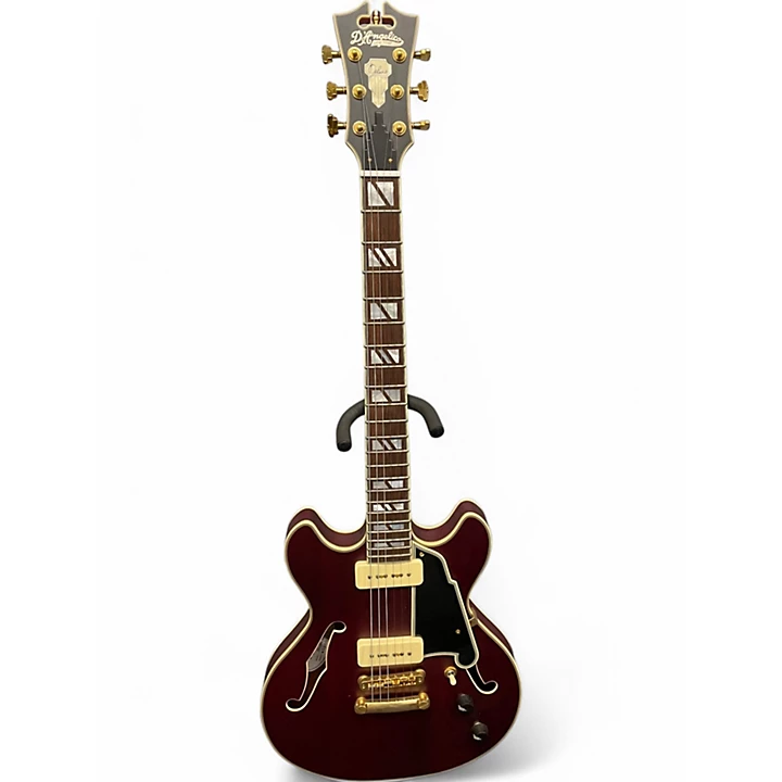 Used D'Angelico DELUXE MINI DC Satin Red Hollow Body Electric Guitar