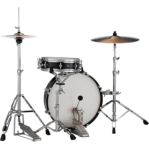 Drum Frame Playable Displayable Bass Drum with Wall Mount 20 x 5 in Jet Black