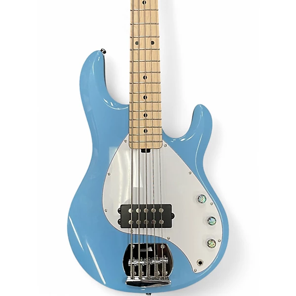 Sterling by Music Man Used Sterling by Music Man Ray5 5 String Chopper Blue Electric Bass Guitar.gc