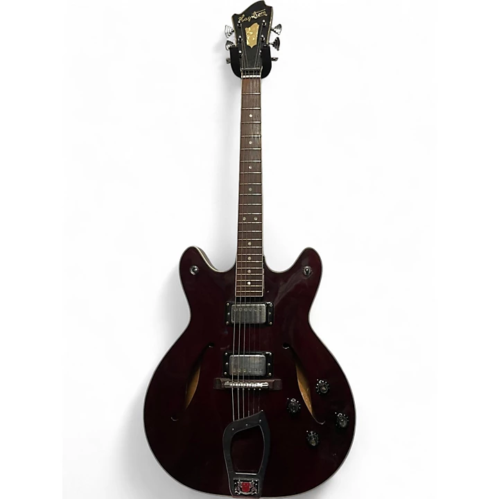 Vintage 1971 Hagstrom Viking Burgundy Hollow Body Electric Guitar