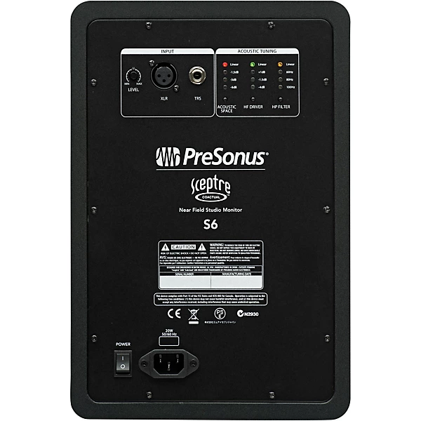 PreSonus Sceptre S6 2 way 65 Coaxial Nearfield Studio Monitor with DSP Processing Level 1 H93673004000000.gc