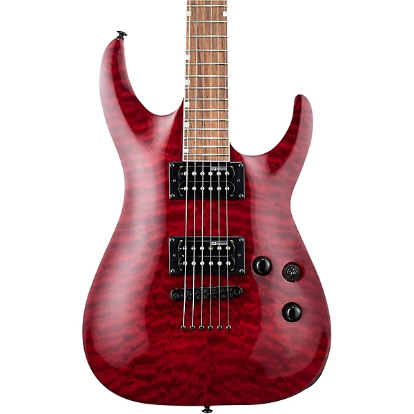 LTD MH 200QM NT Electric Guitar See Thru Black Cherry